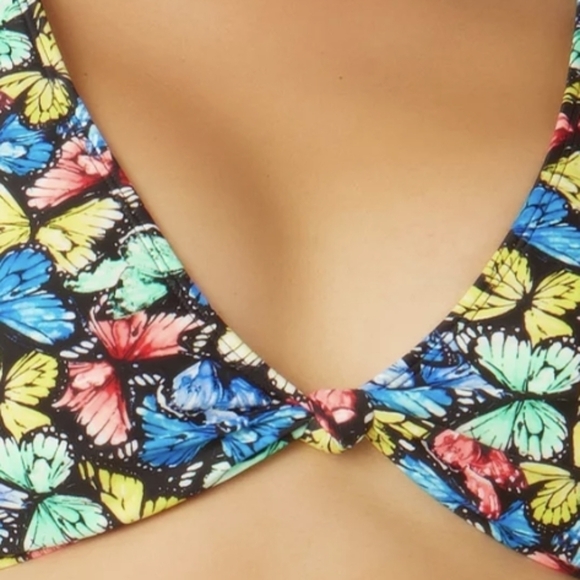 No Boundaries Juniors Butterfly Knot Bikini‎ Top Small 3-5 New With Tags - Picture 3 of 7
